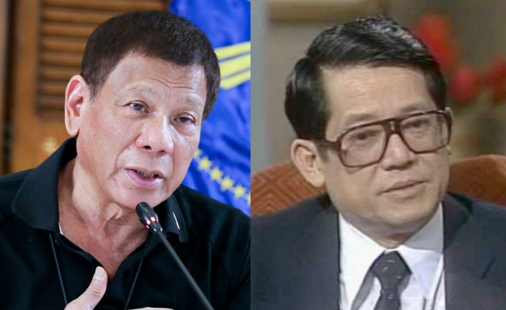 President Rodrigo Roa Duterte and Senator Benigno Ninoy Aquino