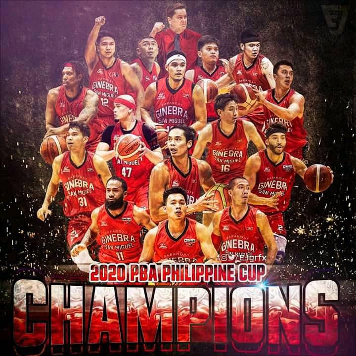 Congrats PBA 2020 Philippine Cup Champion Barangay Ginebra San Miguel