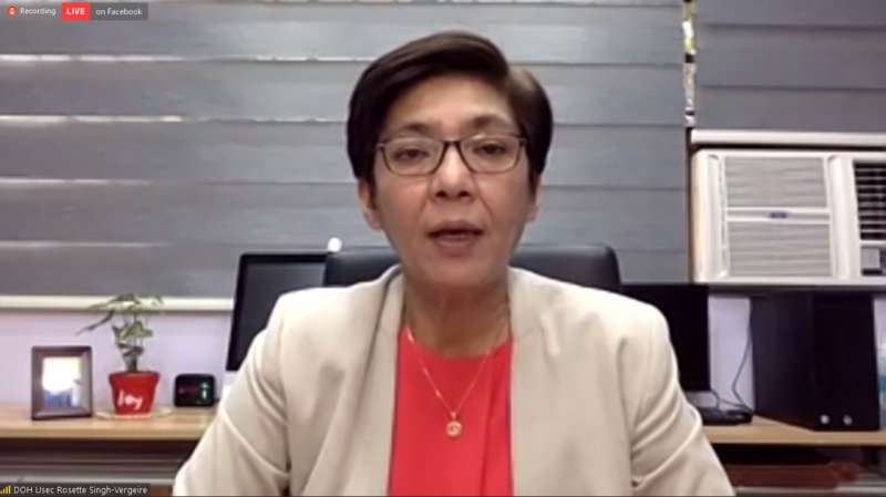 IMAGE | Health Usec. Maria Rosario Vergeire/Screengrab, DOH media forum