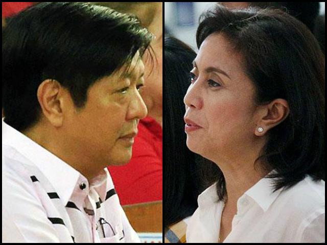 Bong Marcos and Leni Robredo