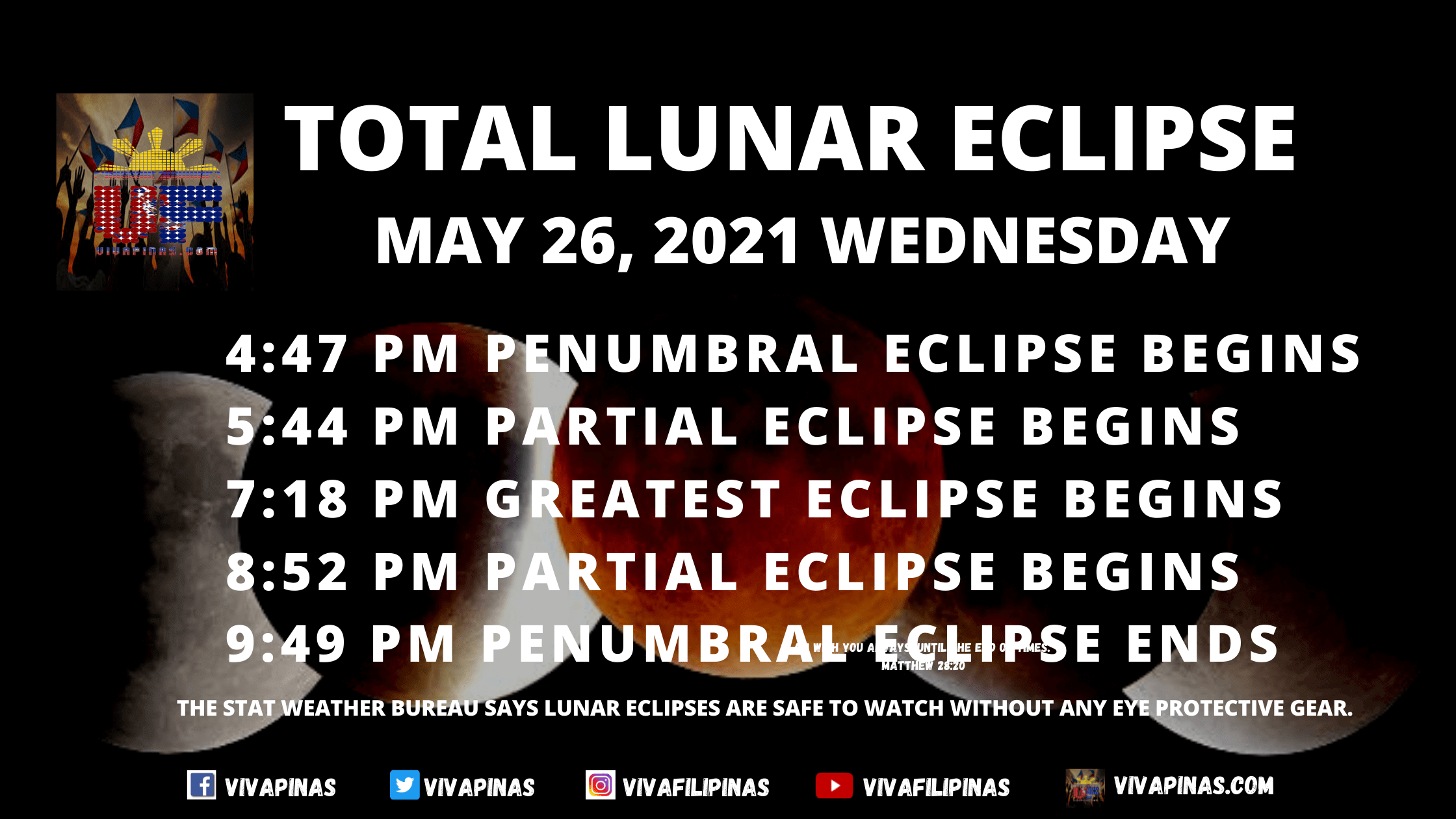 May 26 - Total Lunar Eclipse