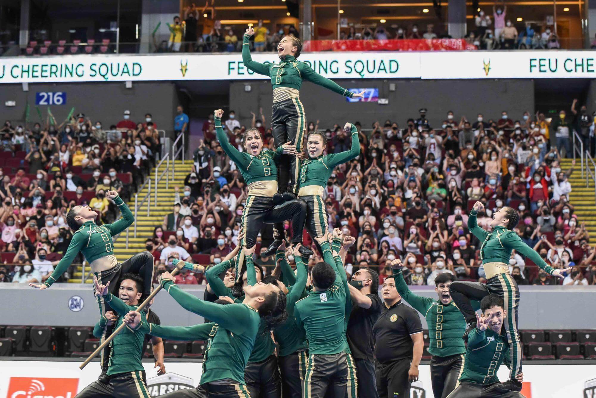 FEU Cheering Squad rock themed performance