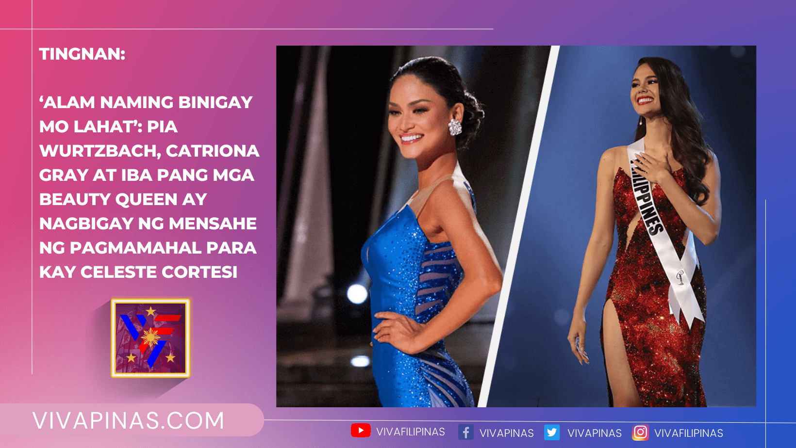 Pia Wurtzbach, Catriona Gray at iba pang mga beauty queen ay nagbigay ng mensahe ng pagmamahal para kay Celeste Cortesi (3)